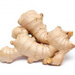 Ginger root isolated on white background